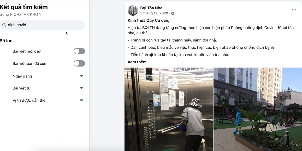 Ph&ograve;ng chống dịch covid tại Richstar